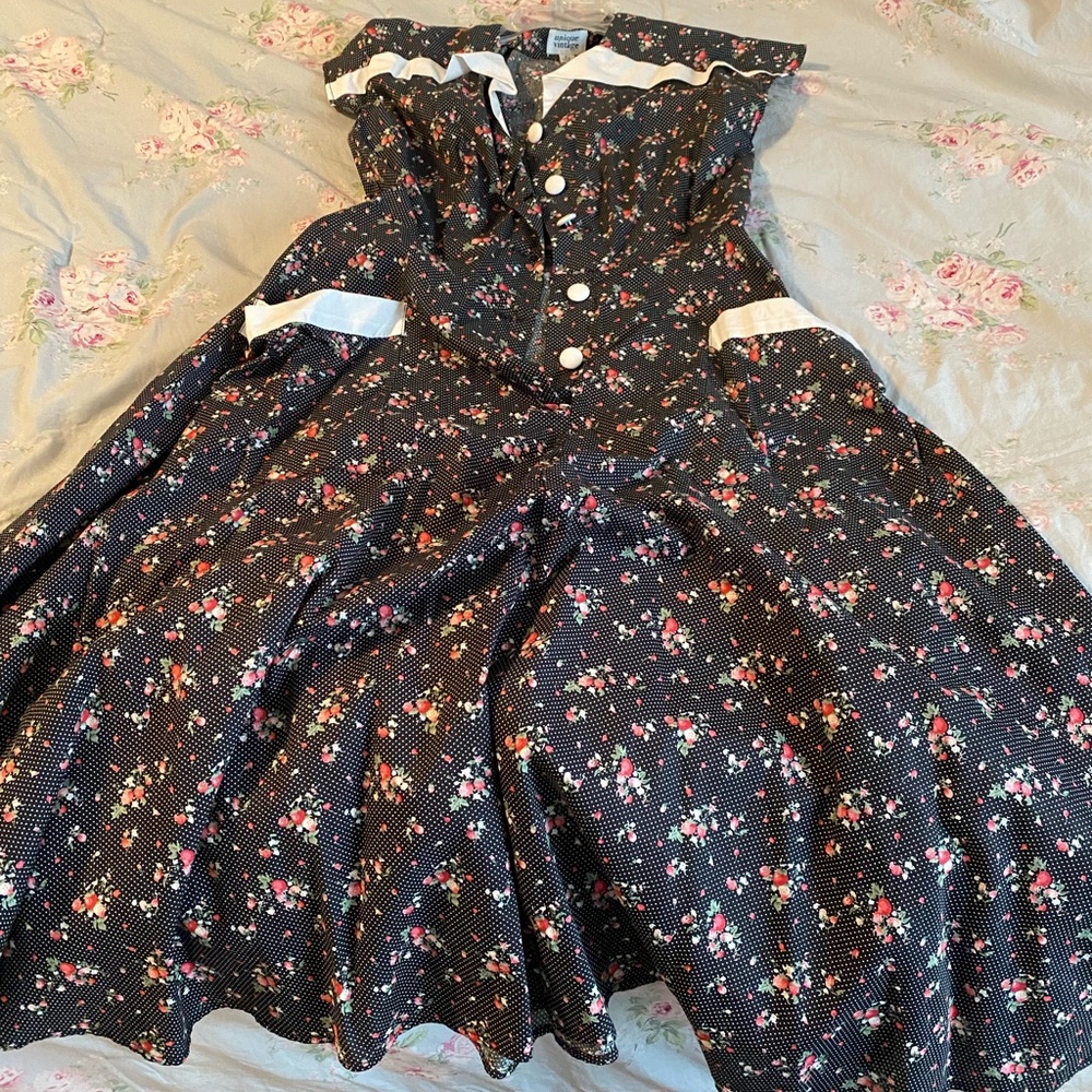 Unique Vintage Strawberry print dress